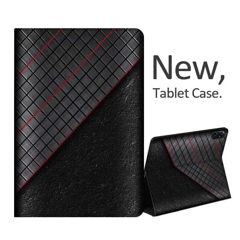 Retro Carbon Fiber Art Foldable Tablet Case Gift