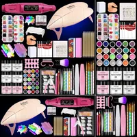 Acrylic Nail Kit for Beginner Professional Nails Kit Acrylic Set with Drill and U V Light 6 Colors Acrylic Powder Nail Art 1