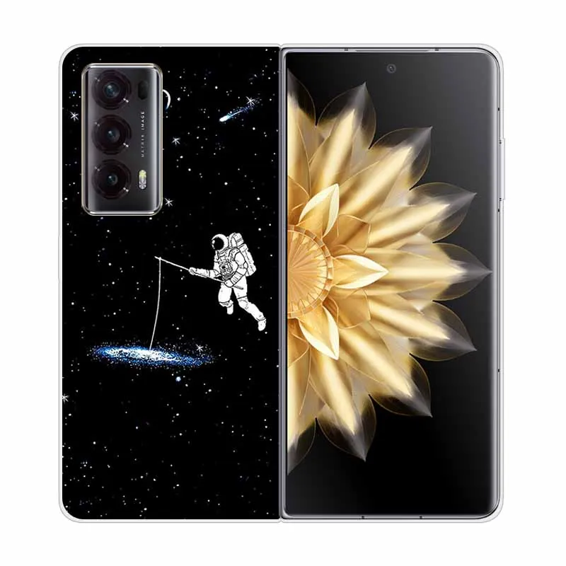 Enhanced Clear Print Hard Case with Wolf and Lion Design