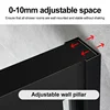 Stainless Steel Black Frame Bathroom Shower Door Rectangular Waterproof Tempered Glass Bypass Shower Door With Handle 5