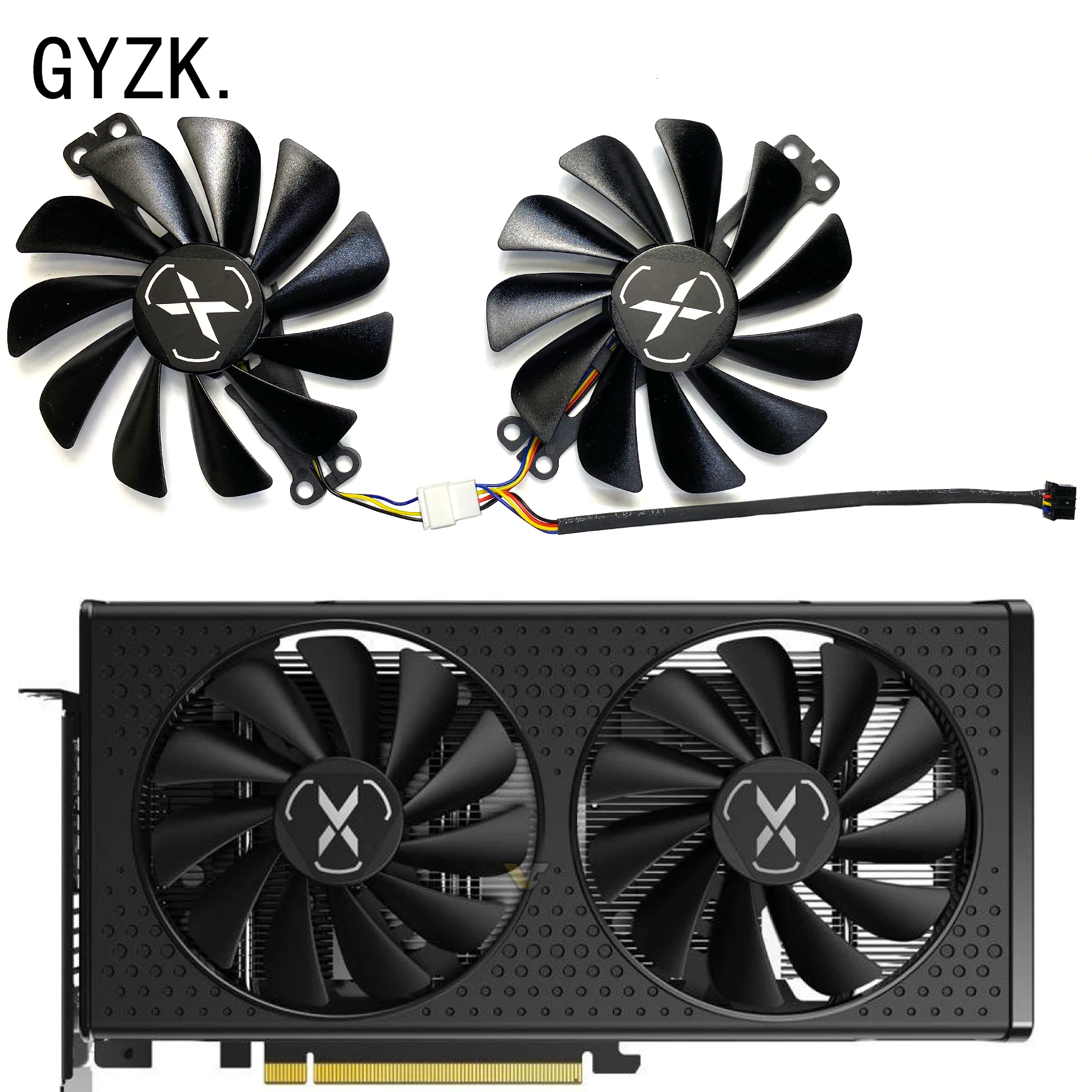 Nuovo Per Xfx Radeon Rx6600 6600Xt 6650Xt 8Gb Speedster Swft 210 Core Ventola Di Ricambio Per Scheda Grafica Muslimah