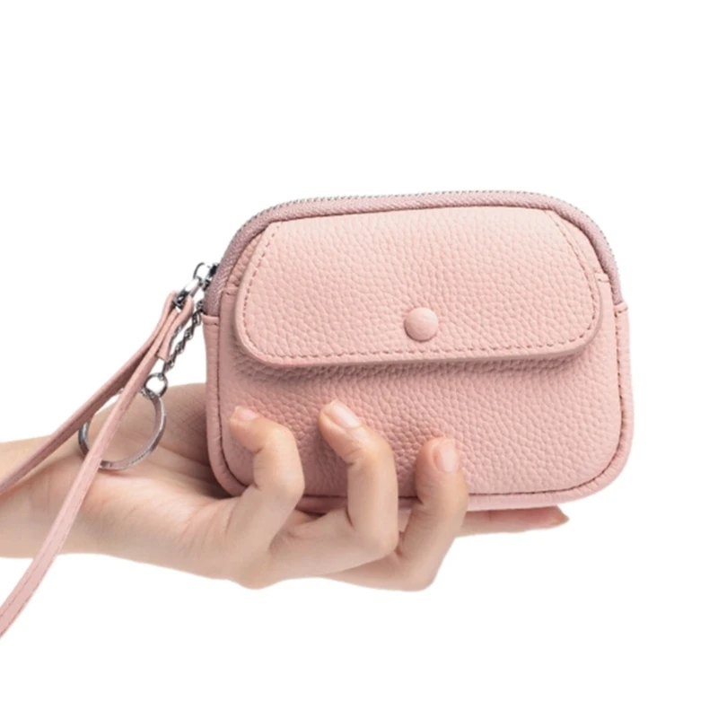 Elegant Small Coin Pouches Leather Wallet Purse Card Holder Money Bag for Women