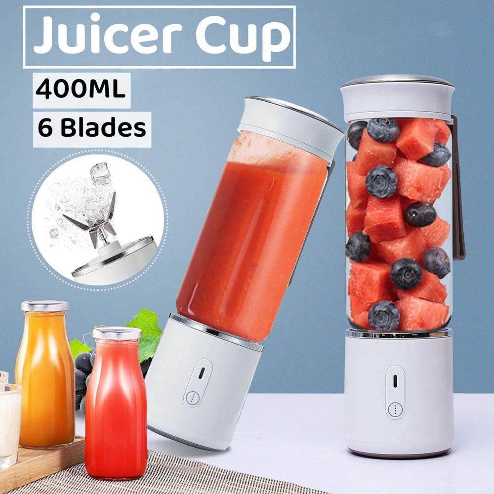 400ml USB Portable Juicer Mixer Electric Mini Blender Fruit Vegetables