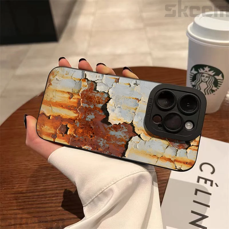 Retro Industrial Rusty Style Silicone Phone Case Cover