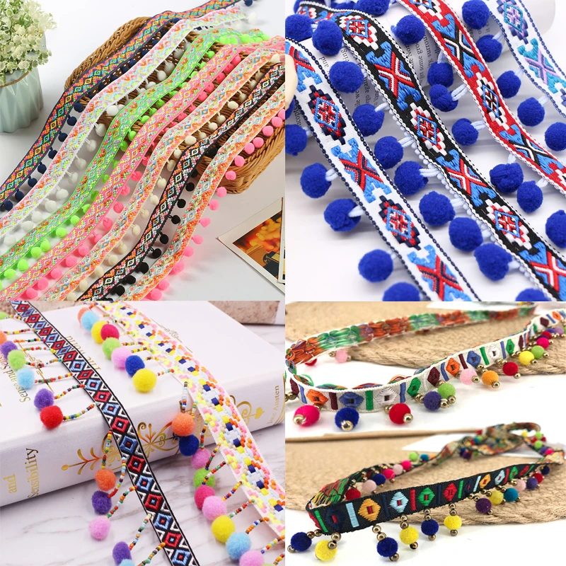 Pom Pom Trim Lace Fabric 1/5/10Yards MINI Pearl Pompom Fringe Ribbon Sewing Lace Kintted Fabric Handmade DIY Craft Accessories lace fabric lace ribbon lace garment accessories lace sewing supplies lace accessories lace sewing accessories pom pom trim clothing craft accessories