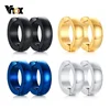 Vnox Stainless Steel Mens Womens Hoop Earrings Huggie Hypoallergenic Ear Clip Jewelry 1