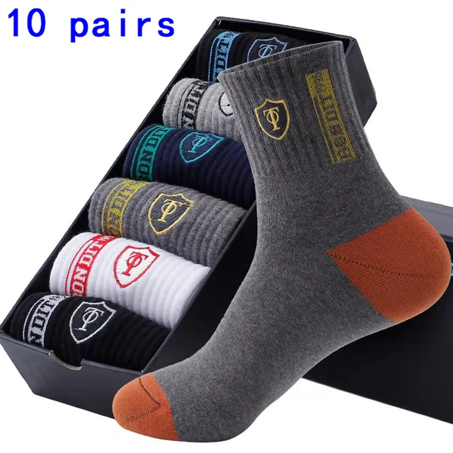 5 paires de chaussettes de sport pour hommes, pour les loisirs d'été, évacuant la transpiration, légères et respirantes, pour basket-ball, automne et hiver 1