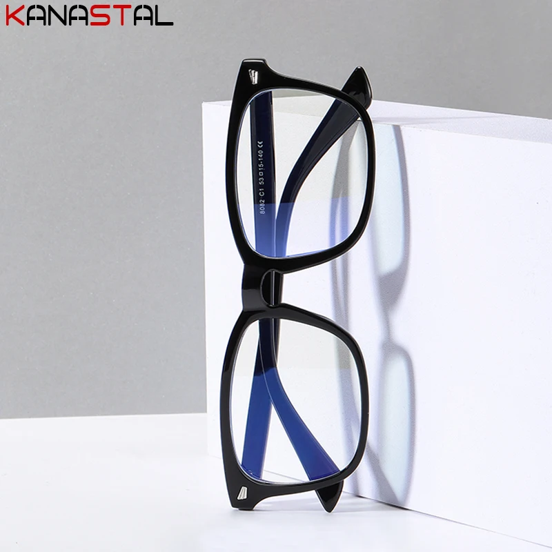 Retro Square Glasses Frame Men Anti Blue Light Women Fashion Computer  Eyeglasses Customized Prescription Glasses 60967 - AliExpress