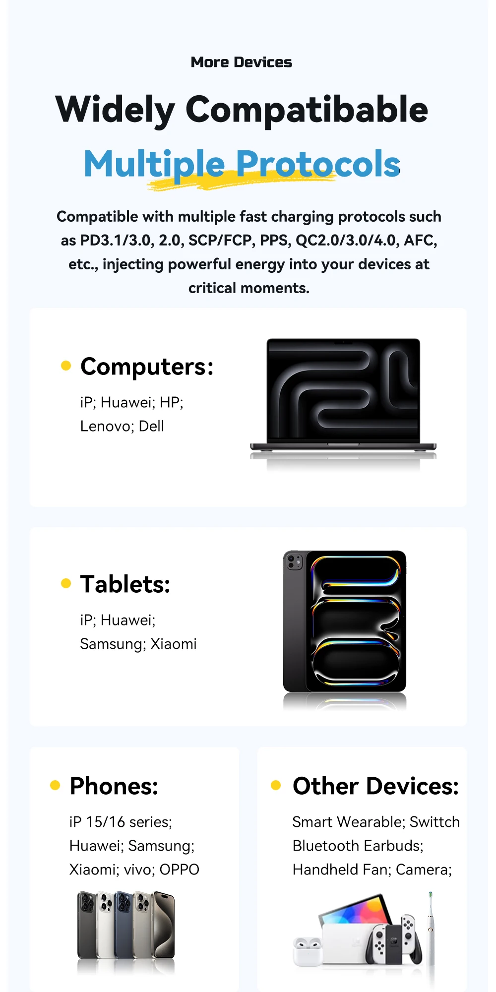 140W Power Bank 27000mAh PD3.1 Super Fast Charging Digital Display Portable Powe