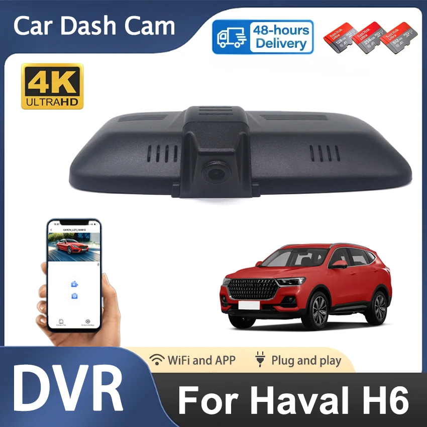 

For Haval H6 Max 2021 2022 2023 4K UHD Dash Cam for Car Camera Recorder Dashcam WIFI Car Dvr Recording Devices Accessories