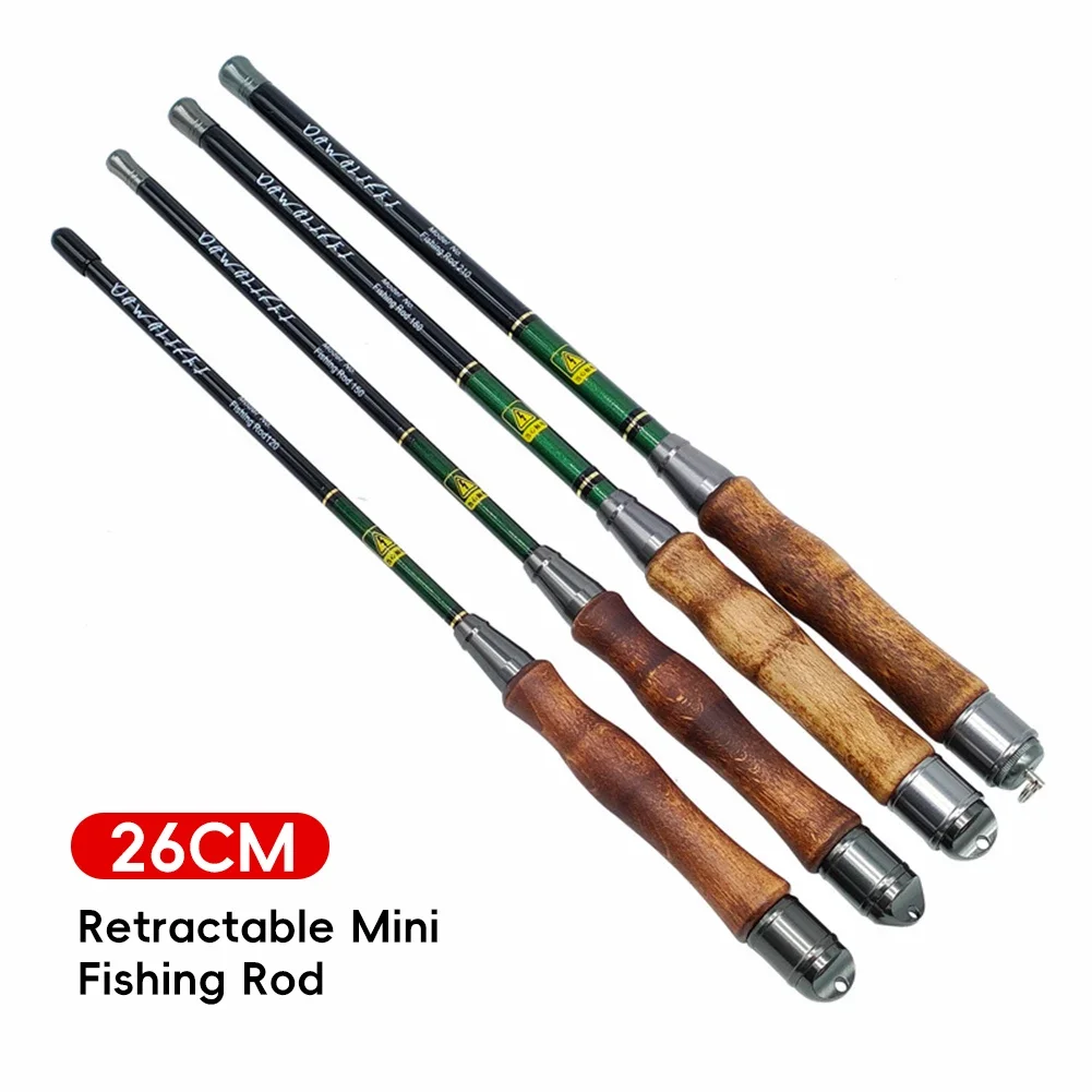 Portable Pen-Style Hand Pole Fishing Gear Equipment Fashion 1PC 26CM Retractable Mini Micro Fishing Rod 37 Action Carbon Fiber