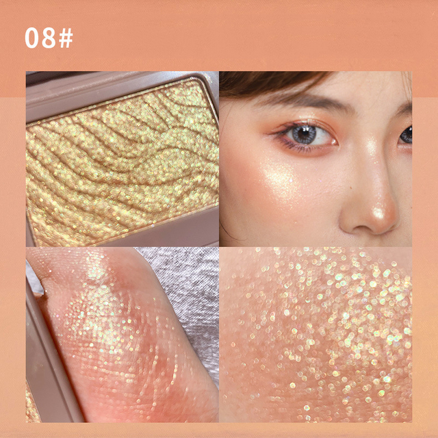 Highlighter Monochrome Eye Shadow Palette Face Body Makeup Waterproof Highlight Make up Contour Face High Gloss Powder
