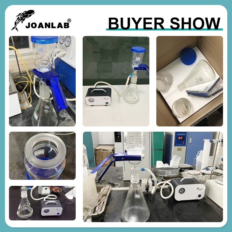 1000ml JOANLAB Vacuum Filter Apparatus Lab Equipment Glass Filter Sand Core Liquid Solvent Membrane With Rubber Tube