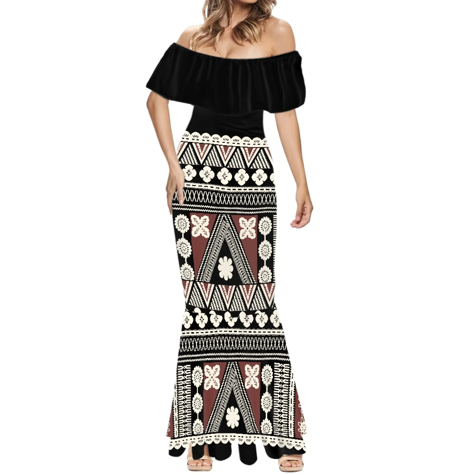 

2023 New Style Long Dress Off Shoulder Party Formal Occasion Dress Summer Feminine Sense Slim-fit Party Dress
