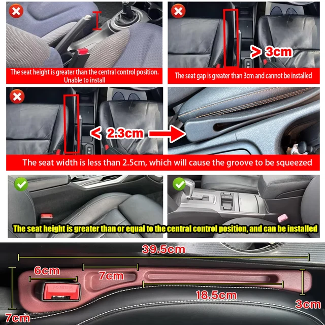 Car Seat Gap Filler Side Seam Plug Strip Leak-proof Filling Strip For All Car Model Wallet Phone Holder Car Accessories 2