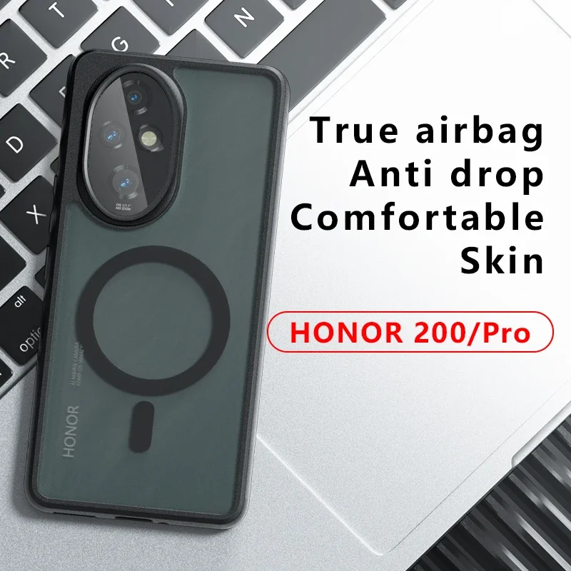 Magsafe Shockproof Acrylic Magnetic Hard Bumper Matte Phone Case