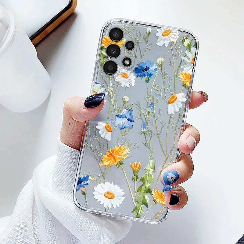 Floral Transparent Soft Silicone Phone Case - Flower TPU Cover