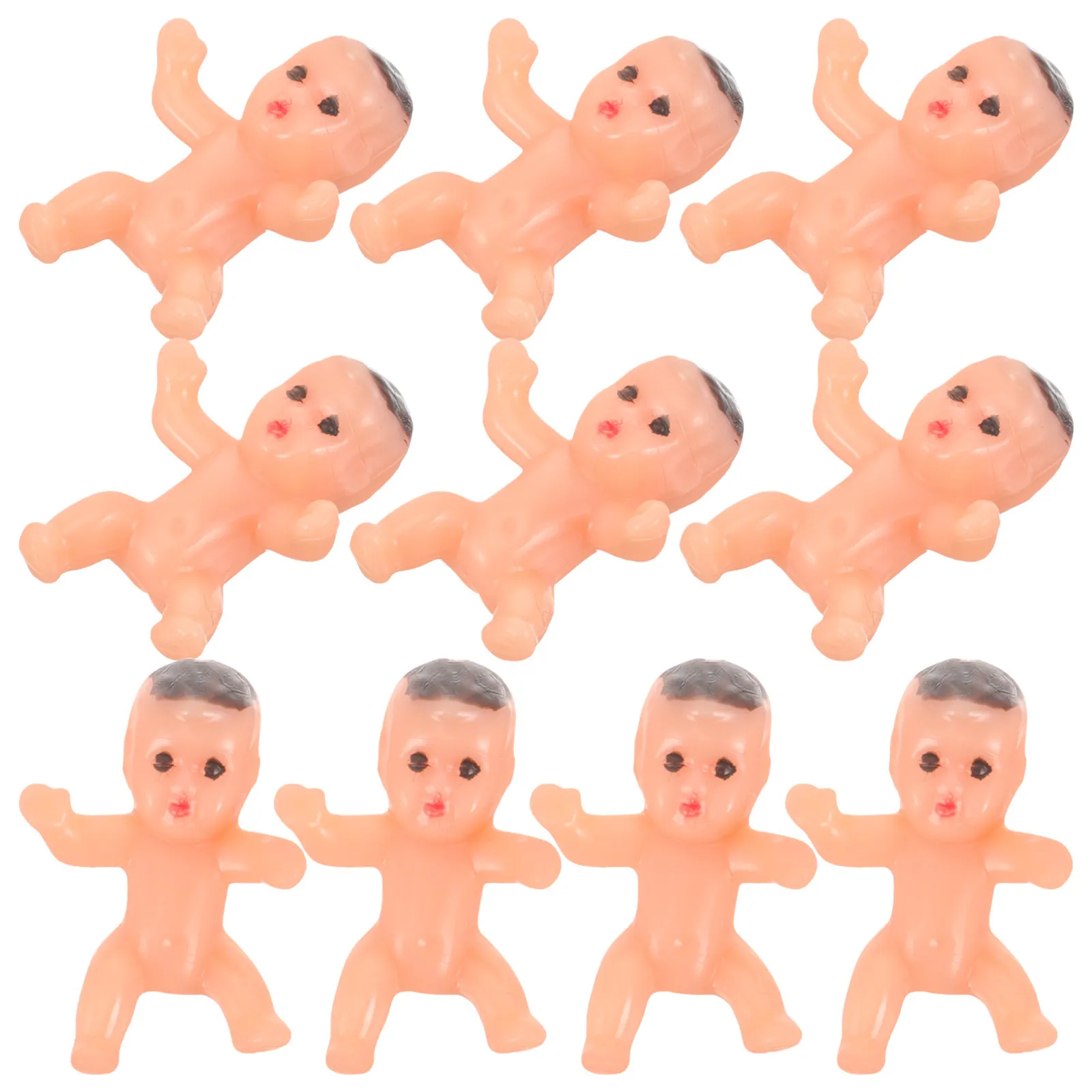 20Pcs 천사 미니 플라스틱 베이비 샤워 장식 케이크 파티 용품 선물 플라스틱 미니