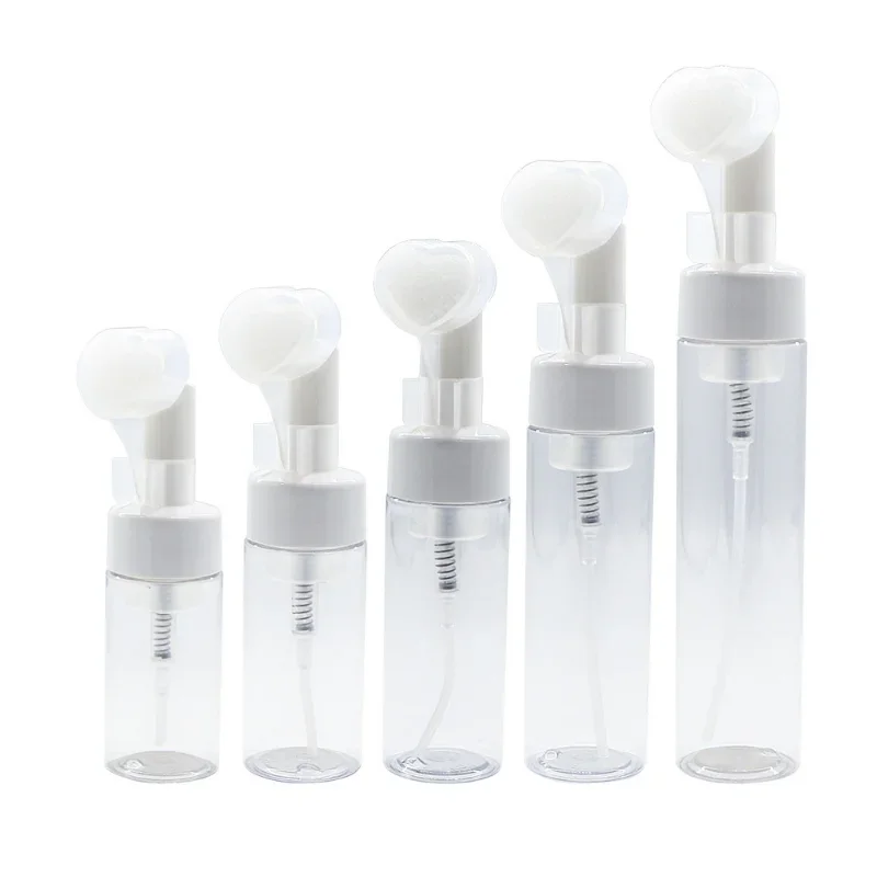 Soap Foaming Bottle Facial Cleanser Foam Maker with Silicone Clean Brush Portable Facewashing Mousse Bottles
