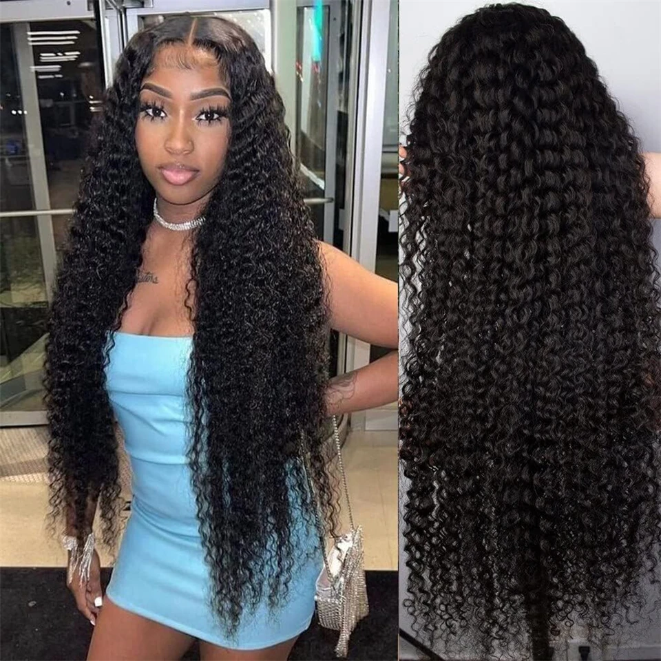 

FABHAIR 13x4 Water Water Lace Front Wigs Human Hair 180 Density Deep Curly Wave HD Transparent Lace Frontal Wig Pre Plucked