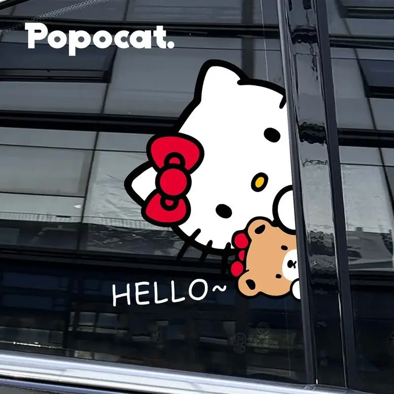 헬로 키티 발톱 자국 자동차 헤드라이트 데칼 자동차 스티커 스트라이프 스크래치 데칼 비닐 (스포츠카용)