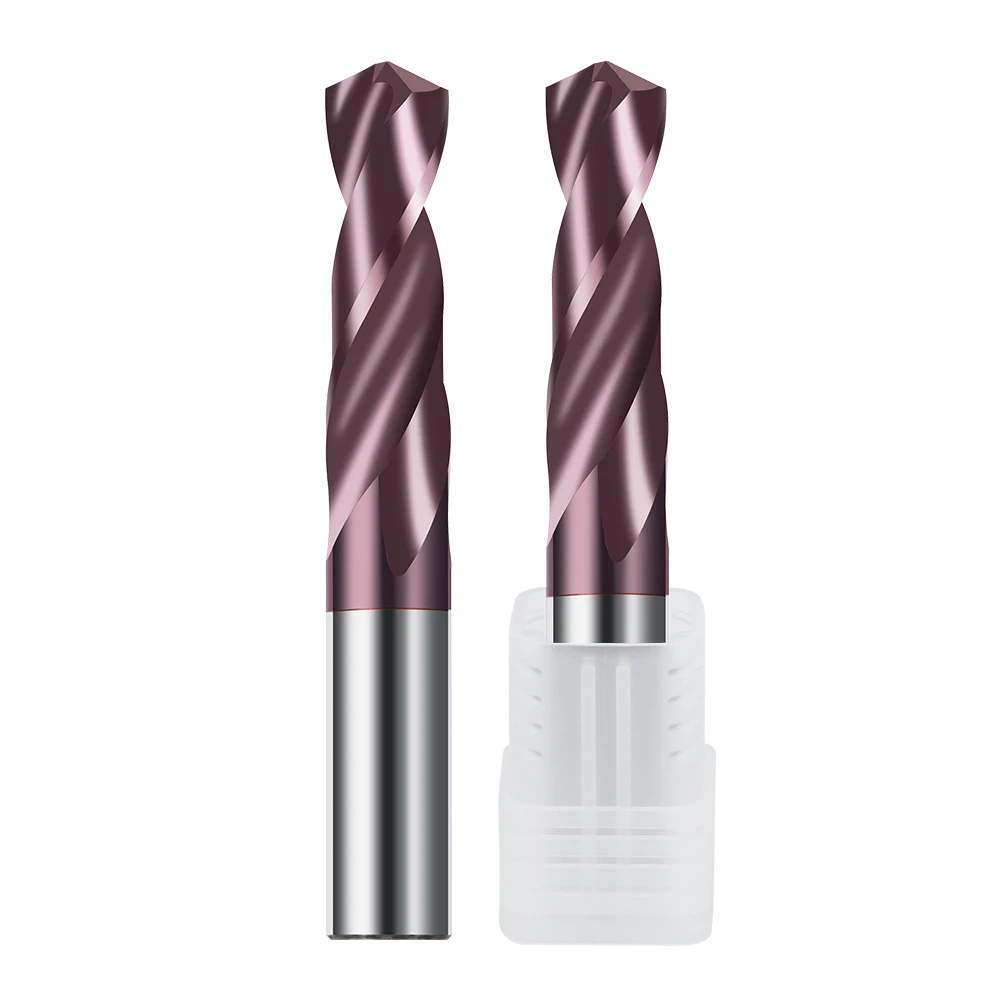 Drill Bit Vsharp HRC65&deg; Solid Carbide Twist Tungsten Steel Alloy with Nano Coating for Cast Iron Alloy Stainless Steel