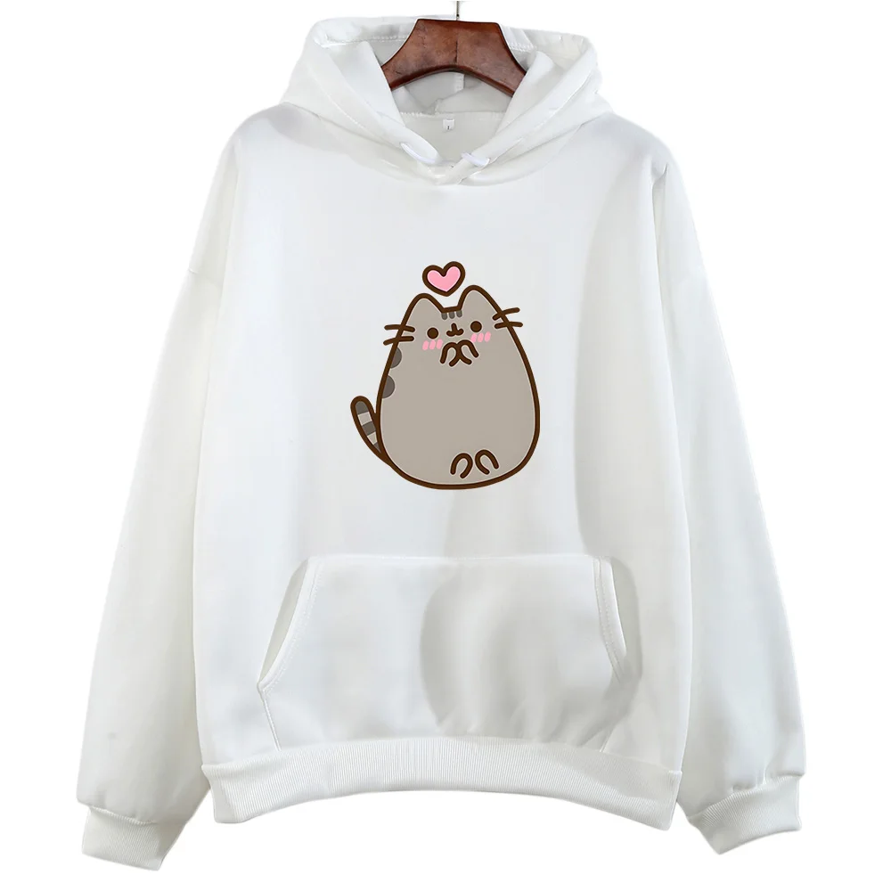 

Kawaii Pusheenn Cat Graphic Clothes Women Autumn/winter Sweatshirt Cute Anime Hoodie Female/male Fleece Pullovers Y2k Sudaderas