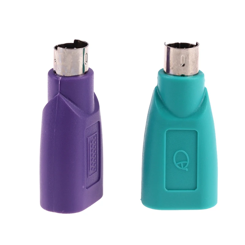 2PCS  USB Female To PS2 PS/2 Male Converter Adapter Keyboard Mouse Mice