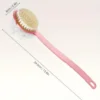 Soft Body Scrubber Shower Scrubs With Long Handle Bath Brush Exfoliator Skin Massager 5