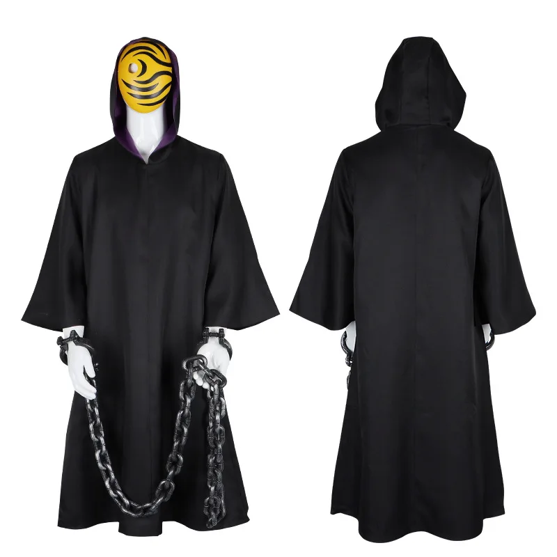 

Anime Cosplay Tobi Man Costume Include Mask + Robe + Chain