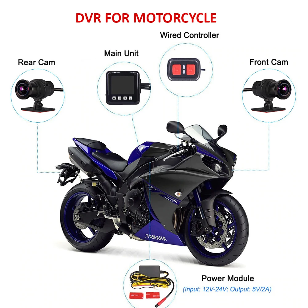

Scooters Atv Utv Sxs Recorder 1080P Dvr Wifi App For Entertainment
