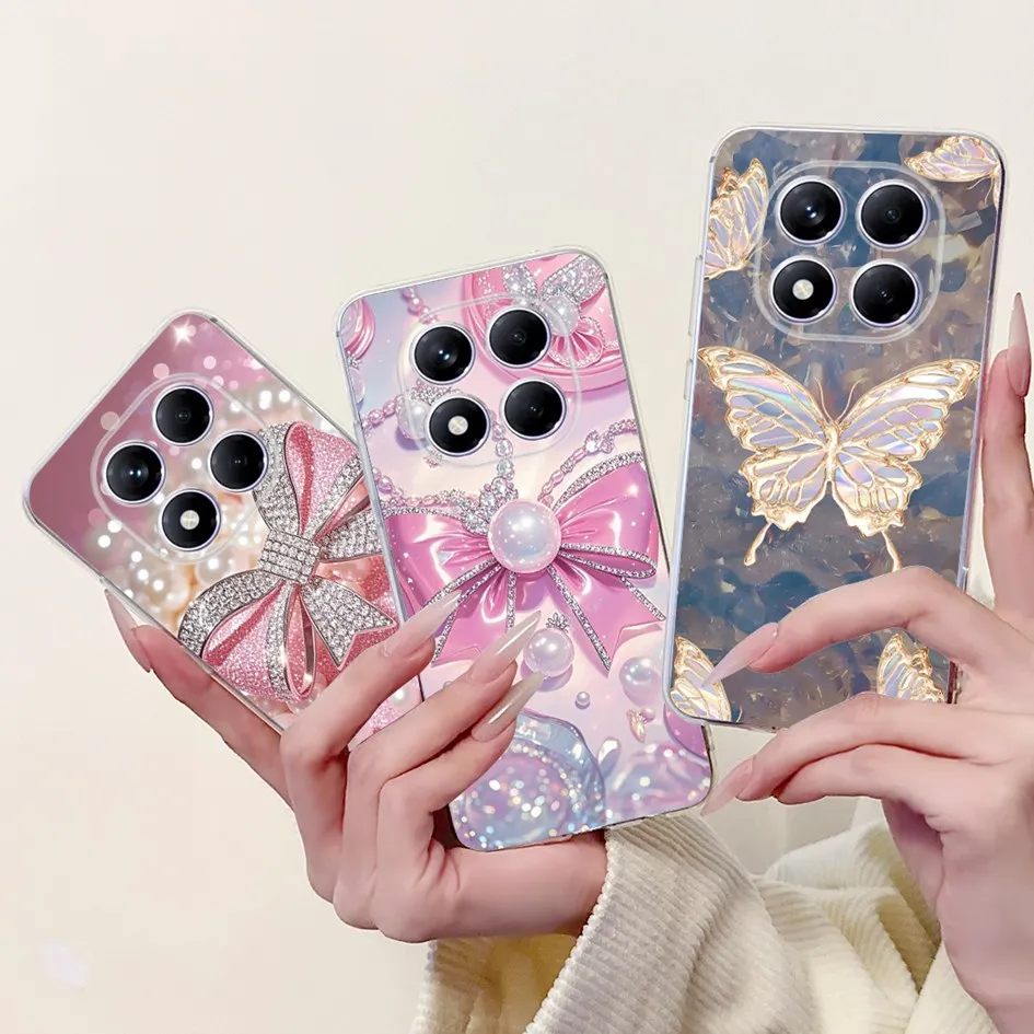 Cute Strawberry Love Heart Soft Silicone Clear Phone Case Cover