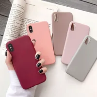 Shockproof Matte Silicone Phone Case For iPhone Xs Max XR XS X S Luxury Silicone Bumper Soft TPU Cover Capa