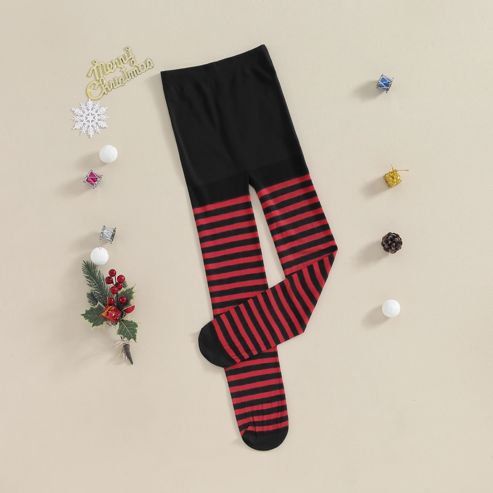 Toddler Kids Striped Tights Leggings Cosplay Costume Christmas Stockings for Girls Party Favors