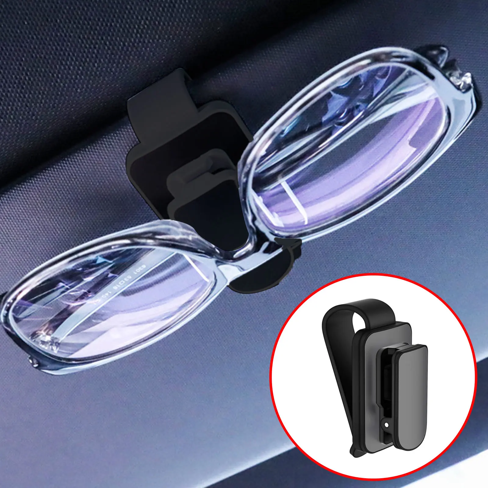 Supporto Magnetico Per Occhiali Da Auto Verde | Clip Porta Occhiali Da Sole In Pelle PU Per Parasole, Doppio Strato, Fissaggio A Magnete, Organizer Auto Universale