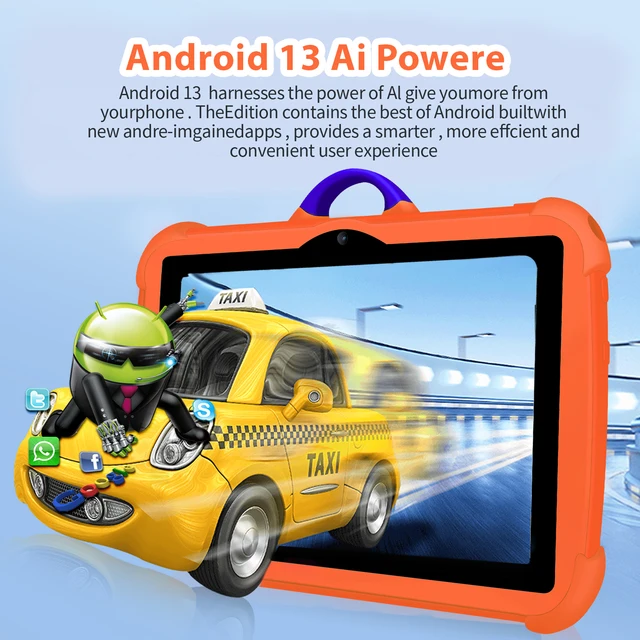 2025 New 7 Inch 5G WiFi Kids' tablets Quad Core 4GB RAM 64GB ROM Android Learning Education Tablet PC Children's favorite Gifts 4