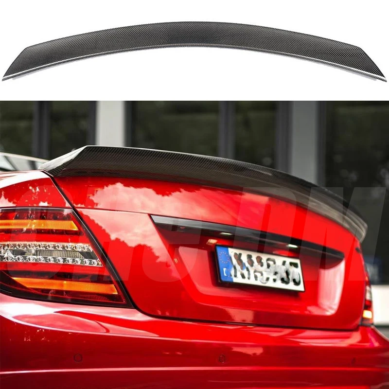 

For Mercedes Benz W204 C204 C63 AMG C200 C250 C300 2Door/4Door 2008-2014 C Class Carbon Fiber Rear Trunk Boot Spoiler Wing Lip