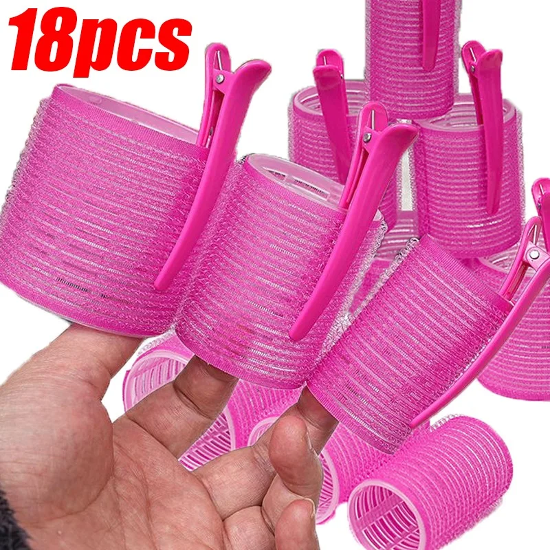 Plastic Hair Curling Rollers Set with Clips for Heat Free Styling