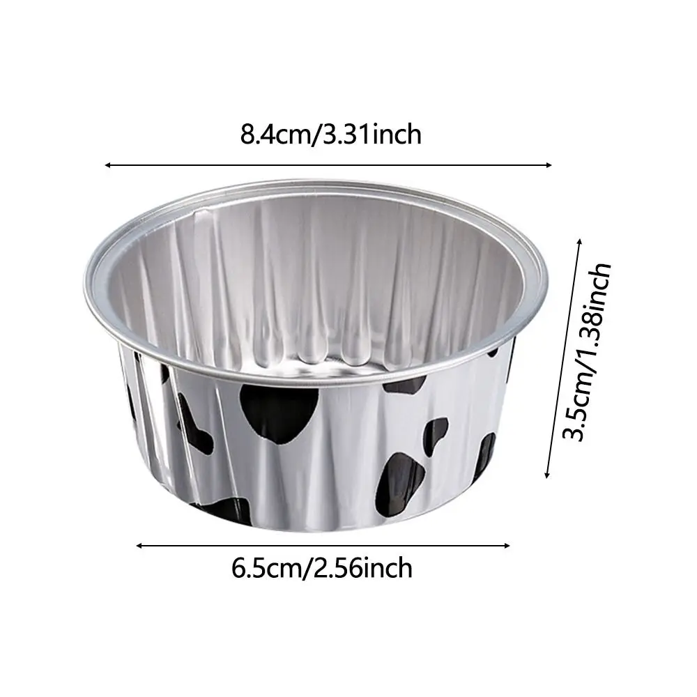 10PCS Reusable Aluminum Foil Tin Cup Pudding Cake Mold Air Fryer Tinfoil Box Small Baking Tray Tinfoil Cups