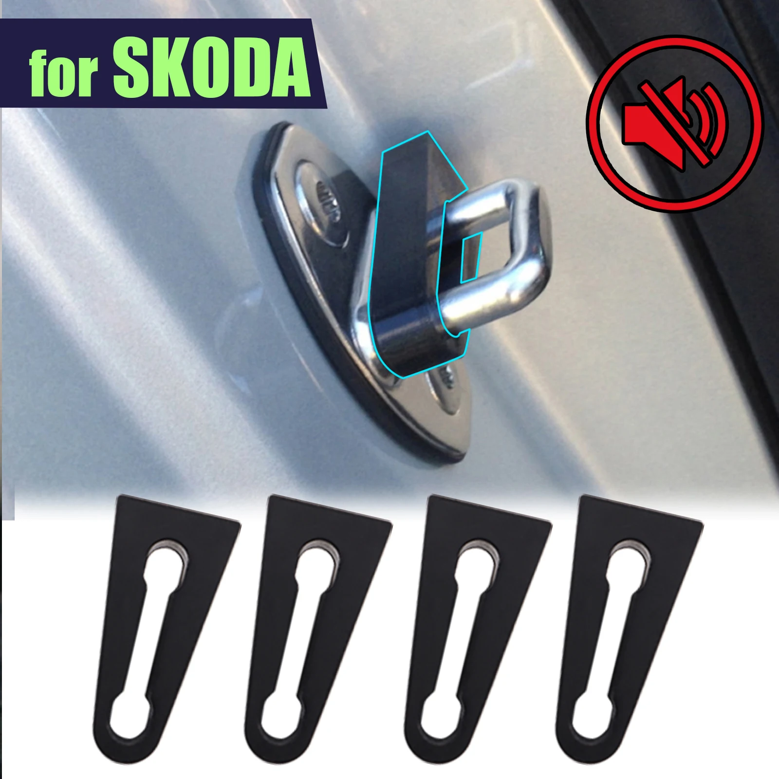 

Door Lock Buffer Damper Deaf Seal Stopper Deadener For Skoda Fabia Kodiaq Octavia Rapid Superb Yeti Soundproof Insulation Quiet