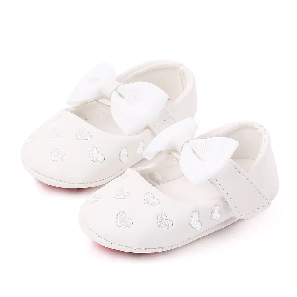 Baby Girl Shoes Mary Jane Cute Bowknot Spring and Summer Sandal Soft PU and TPR Sole Anti-slip for 0-12M Baby