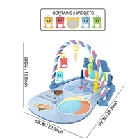 Children's pedal piano education early education music fitness baby music fitness equipment toy light crawling mat 2