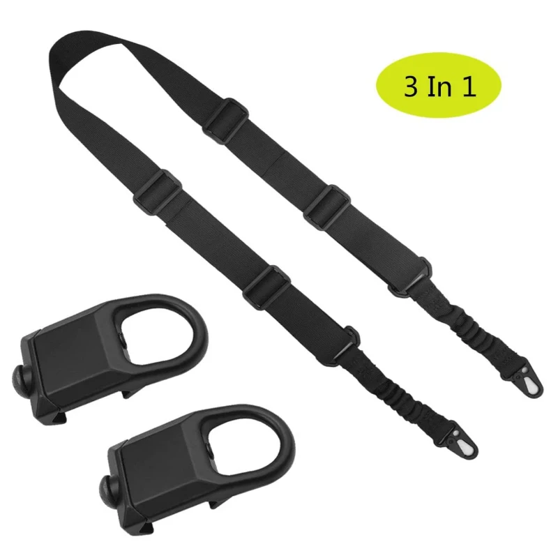 

2 Point QD Sling QD Sling Mount with 2xGBB QD Sling Swivel Picatinny Rail Button Quick Release Shoulder Rifle Sling Quick Adjust