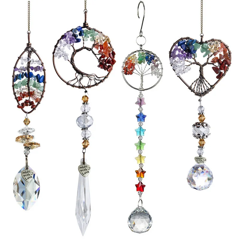 Hanging Crystal Stained Glass Stained Glass Hanging Decor Wind