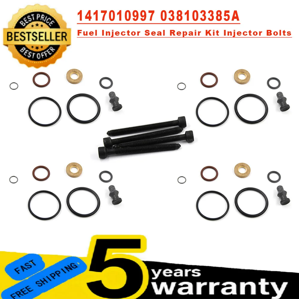 038103385A 1417010997 Fuel Injector Seal Repair Kit Or Injector Bolts Fit For A2 A3 A4 Skoda 1.2 1.4 1.9 TDI