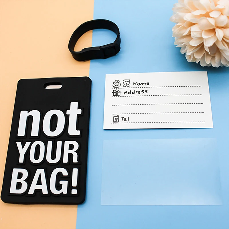 Fashion Creative Letter Not Your Bag Cute Travel Accessories Luggage Tags Label