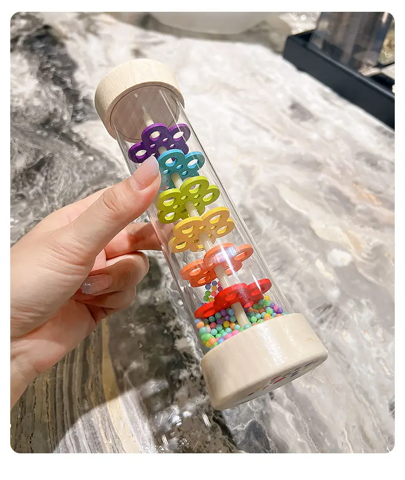 Cross-Border Orff Sound Tube Sound Tube Rain Sound Device Children's Music Enlightenment Percussion Instrument Sand Tube Wooden  4