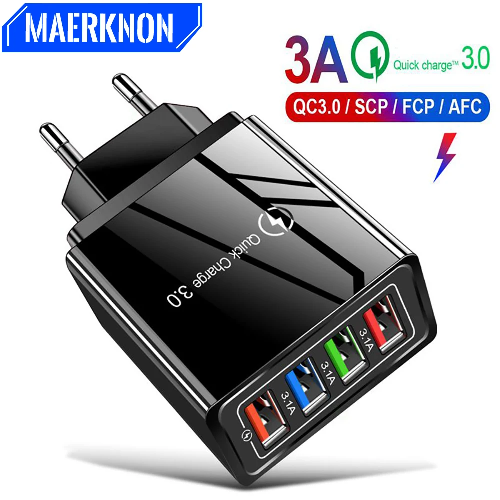 Caricabatterie Usb Per Iphone X Fsat Quick Charge 3.0 4.0 Qc3.0 Ricarica Rapida Per Iphone 8 11 Adattatore Da Parete Per Tablet Samsung Xiaomi Huawei