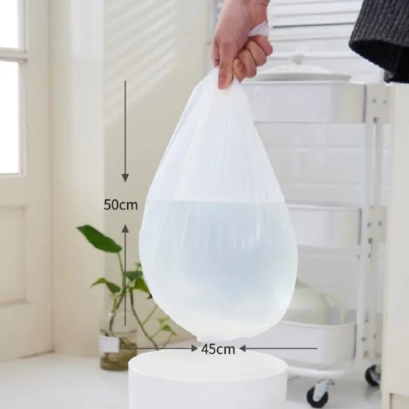 Trash Bags Disposable Trash Bags Garbage Bags Flat Mouth Bio-Based Degradable Garbage Bag Disposable Toilet Cleaning Kitchen Garbage Bag Thickened Plastic