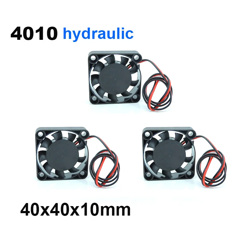 Jopto 4 ventole per stampante 3D 4010 senza spazzole 5V 40 x 40 x 10mm ventola di raffreddamento del cuscinetto idraulico della luce trasparente di